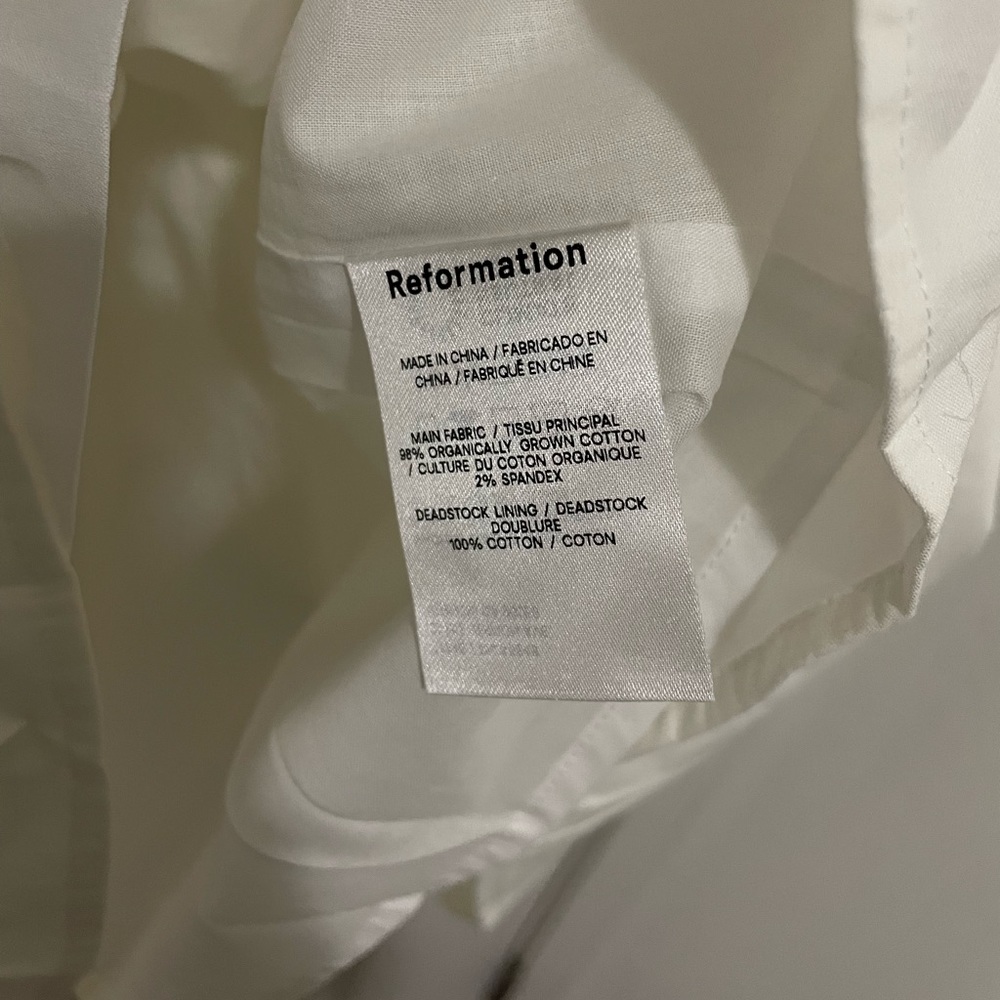 New🤍 Reformation Gibson Dress White - Picture 6 of 6